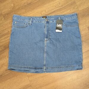 Lee Denim Skort Mini Skirt w/ Shorts Plus Size 22 NWT